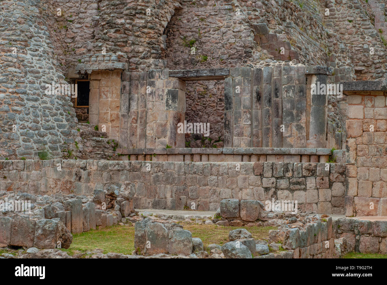 Parts of Mayan ruins, of the Ek Balam archaeological area, on the Yucatan peninsula Stock Photo