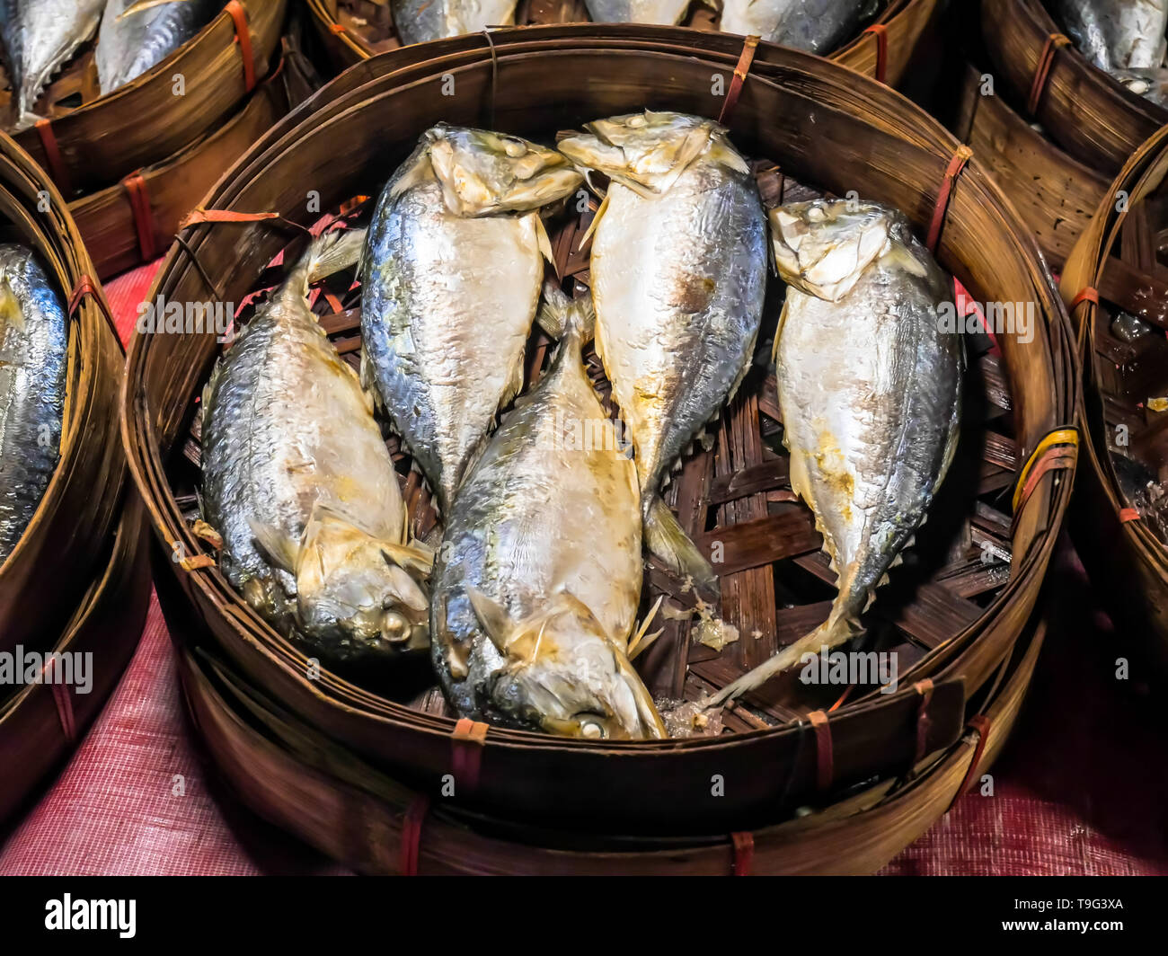 Mackerel sold in the night market Stock Photo Alamy