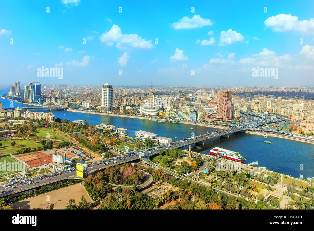 Cairo downtown from above, panoramic view, Egypt Stock Photo - Alamy