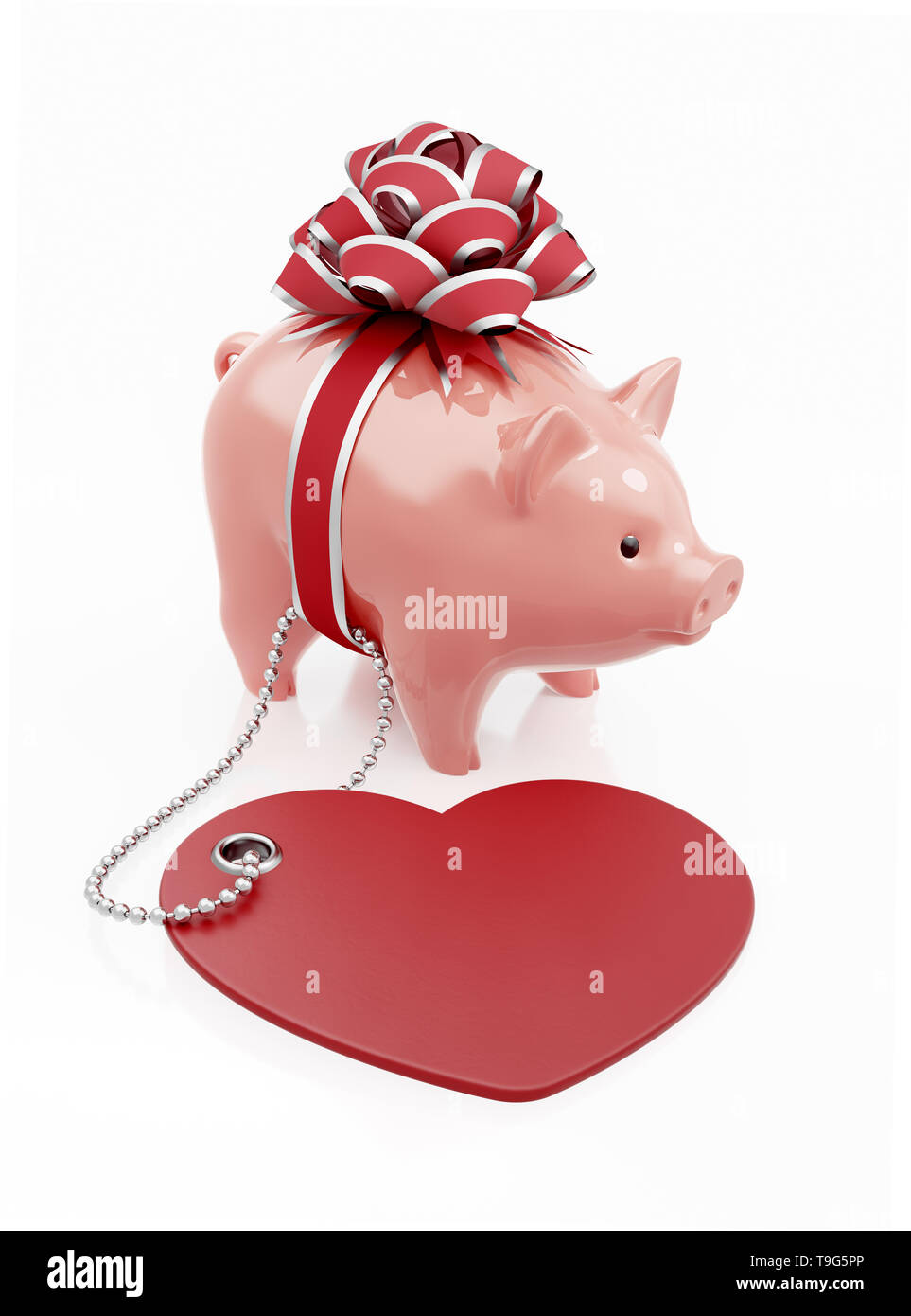 Piggy Bank Loving Savings Stock Photo