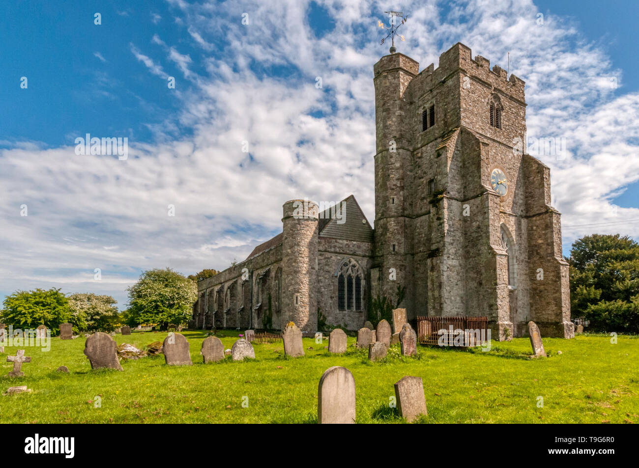 St George's church, Ivychurch on Romney Marsh is often called the Cathedral of the Marsh. Stock Photo