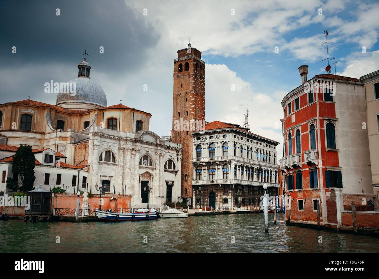Venice canal view with historical buildings. Italy Stock Photo - Alamy
