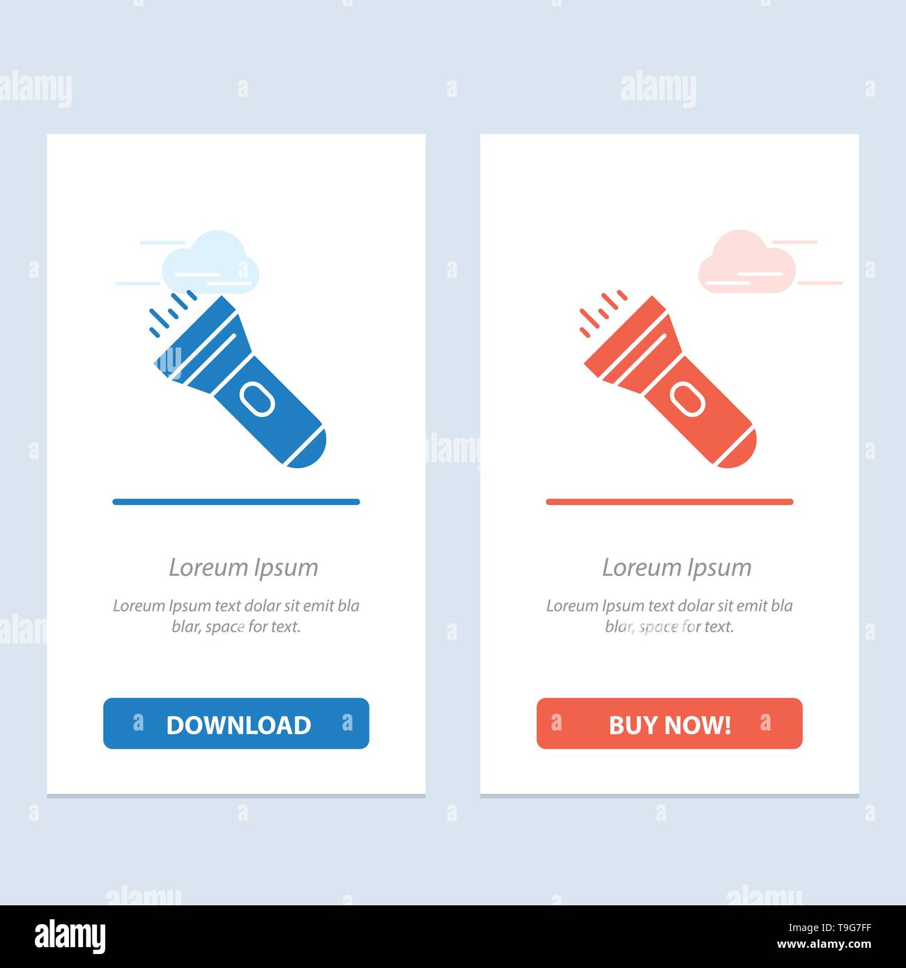 Flashlight, Light, Torch, Flash Blue and Red Download and Buy Now web