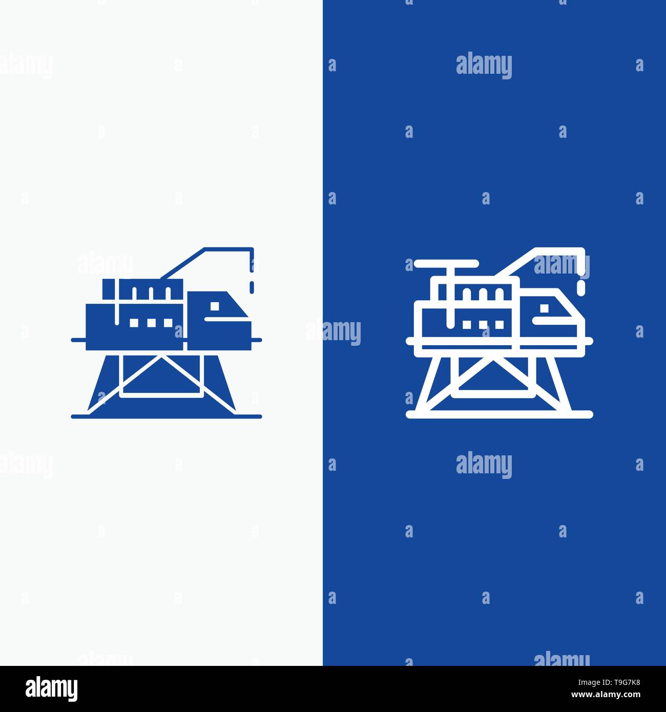 Construction Engineering Laboratory Platform Line And Glyph