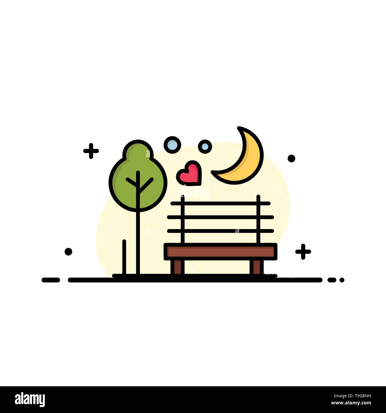 Couple full moon Stock Vector Images - Alamy