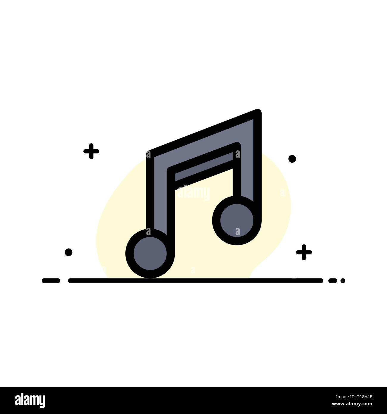 App Basic Design Mobile Music Business Flat Line Filled Icon