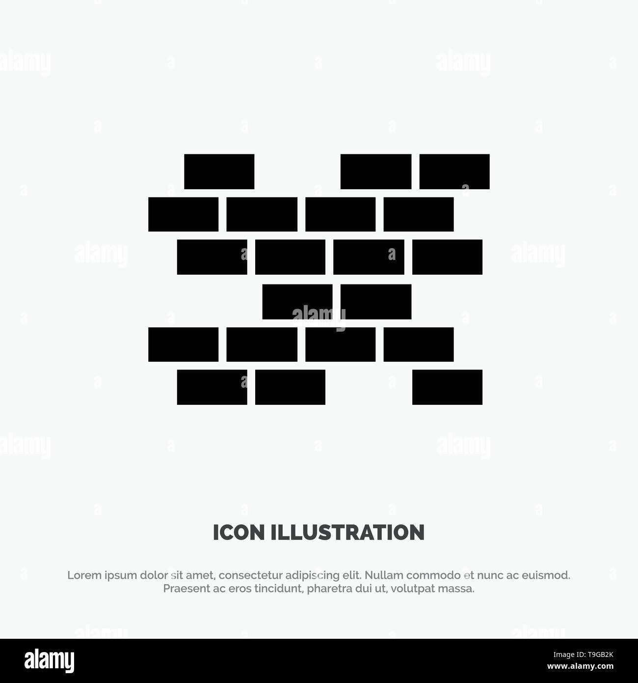 Brick, Bricks, Wall solid Glyph Icon vector Stock Vector Image & Art Alamy