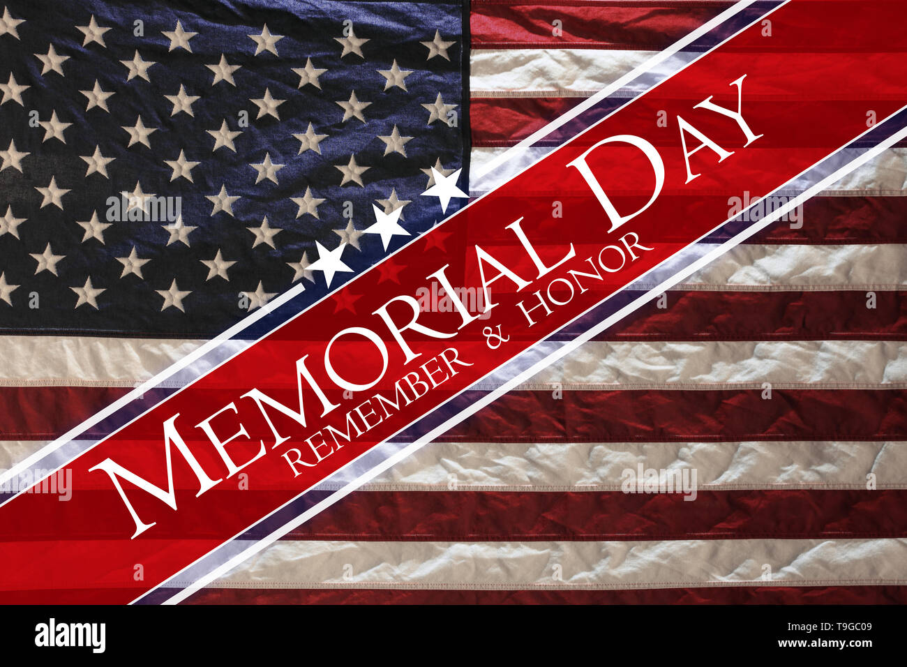 American flag Memorial day background Stock Photo - Alamy