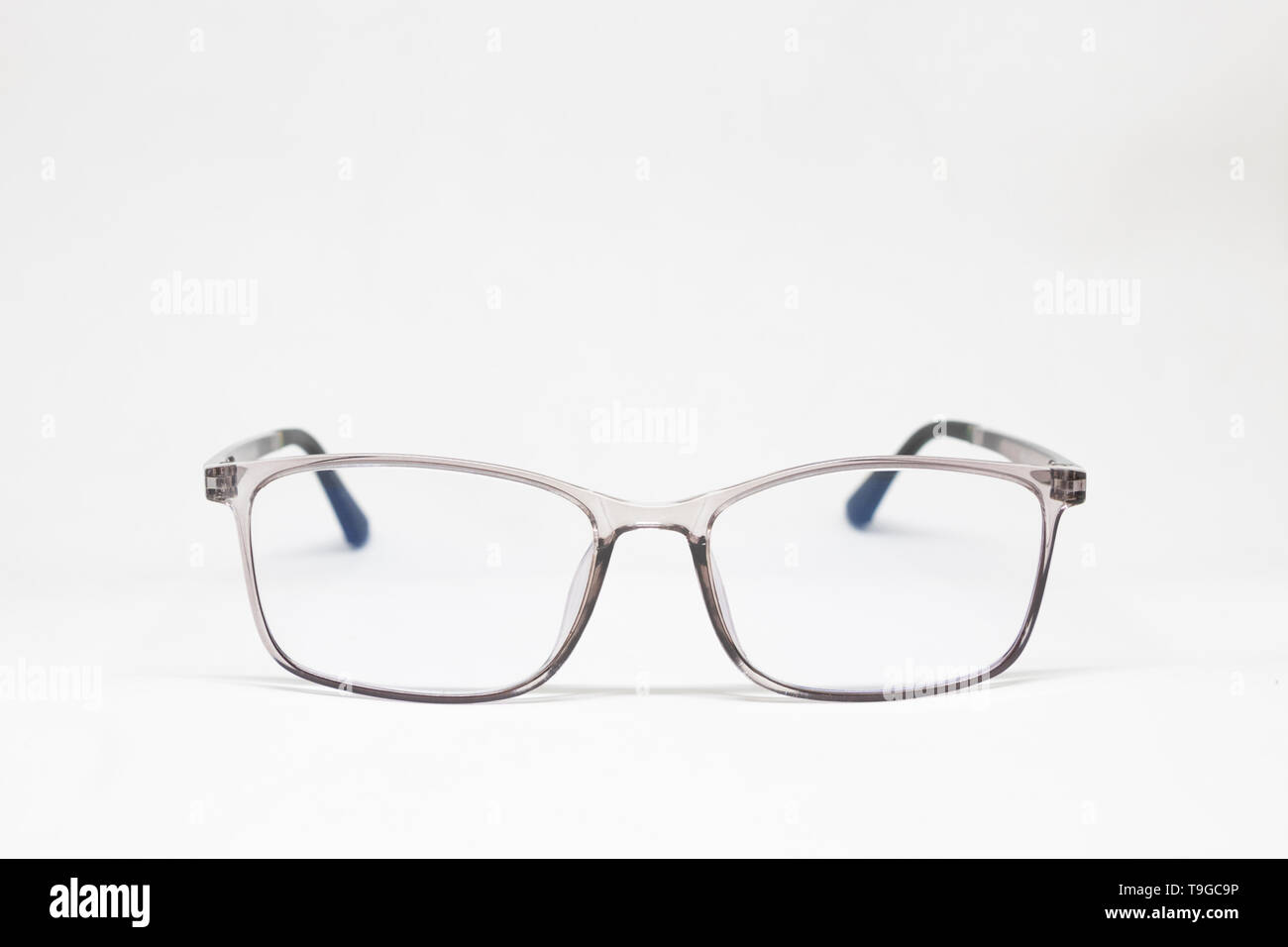 Clear lens frame For those with long-sighted Stock Photo