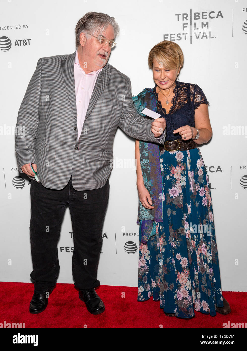 New York, NY - April 28, 2019: Matt Groening and Yeardley Smith attend 'The Simpsons' 30th Anniversary celebration during the 2019 Tribeca Film Festiv Stock Photo
