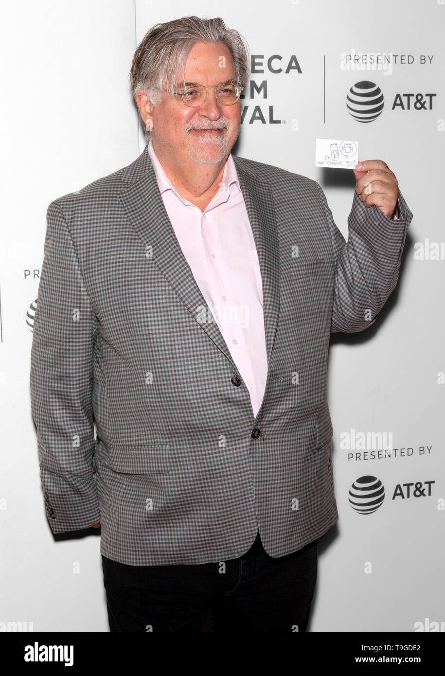 New York, NY - April 28, 2019: 'The Simpsons' creator Matt Groening attends 'The Simpsons' 30th Anniversary celebration during the 2019 Tribeca Film F Stock Photo
