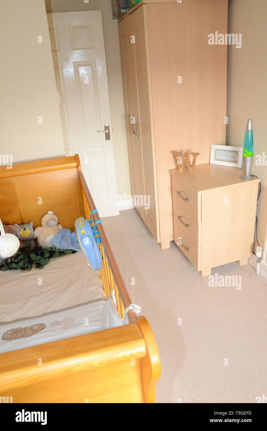 babies bedroom, peaceful night's sleep, cot death Stock Photo