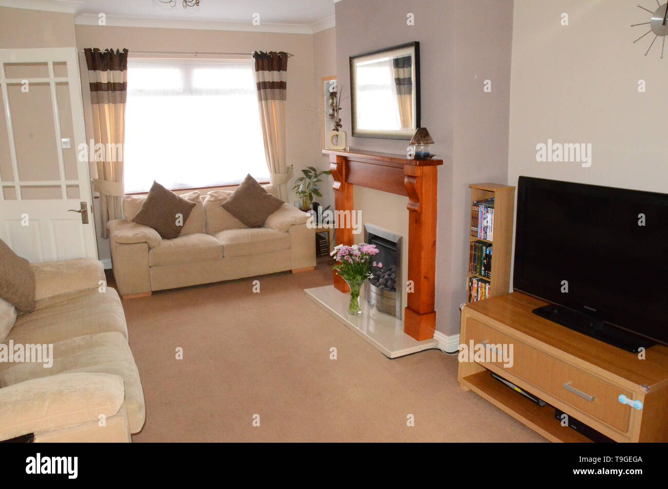 modern living room, lounge room, Family home Stock Photo