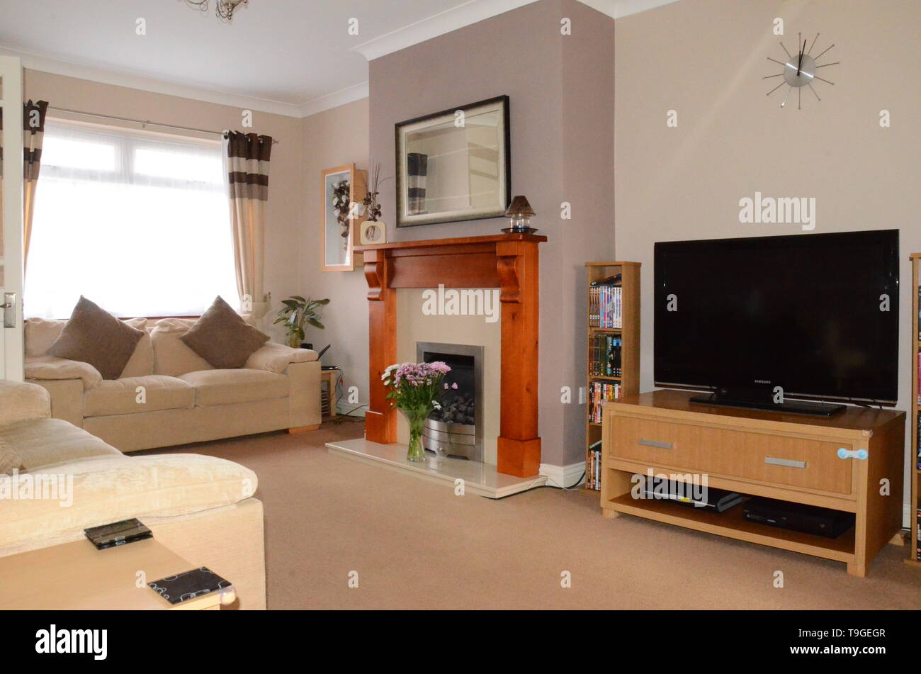 modern living room, lounge room, Family home Stock Photo