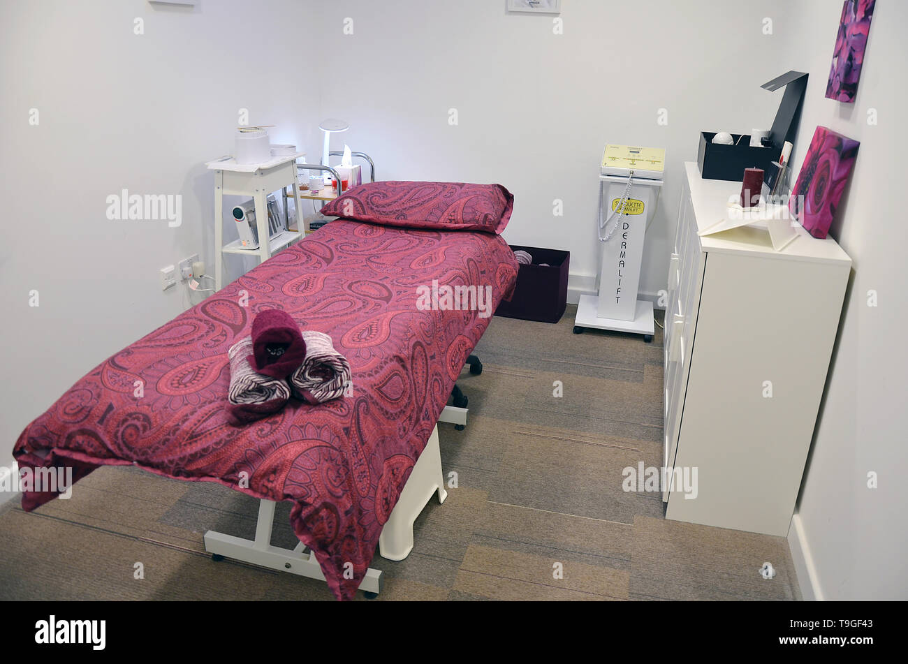 beauty therapy treatment rooms Stock Photo