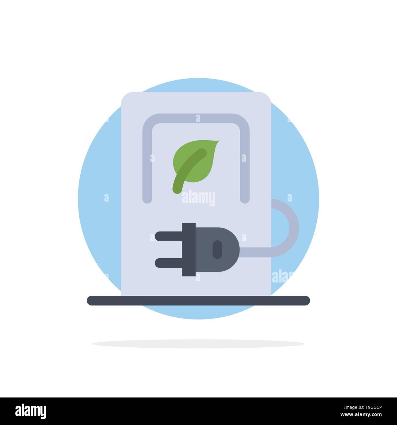 Car, Charging, Electric, Stations, Vehicle Abstract Circle Background Flat color Icon Stock