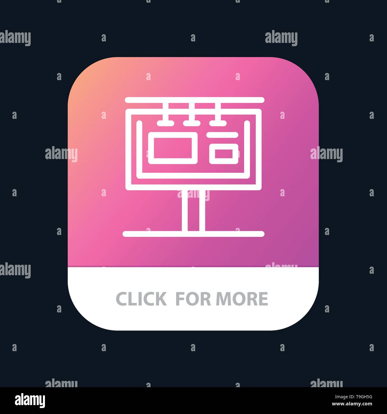 Board, Billboard, Signboard, Advertising, Branding Mobile App Button