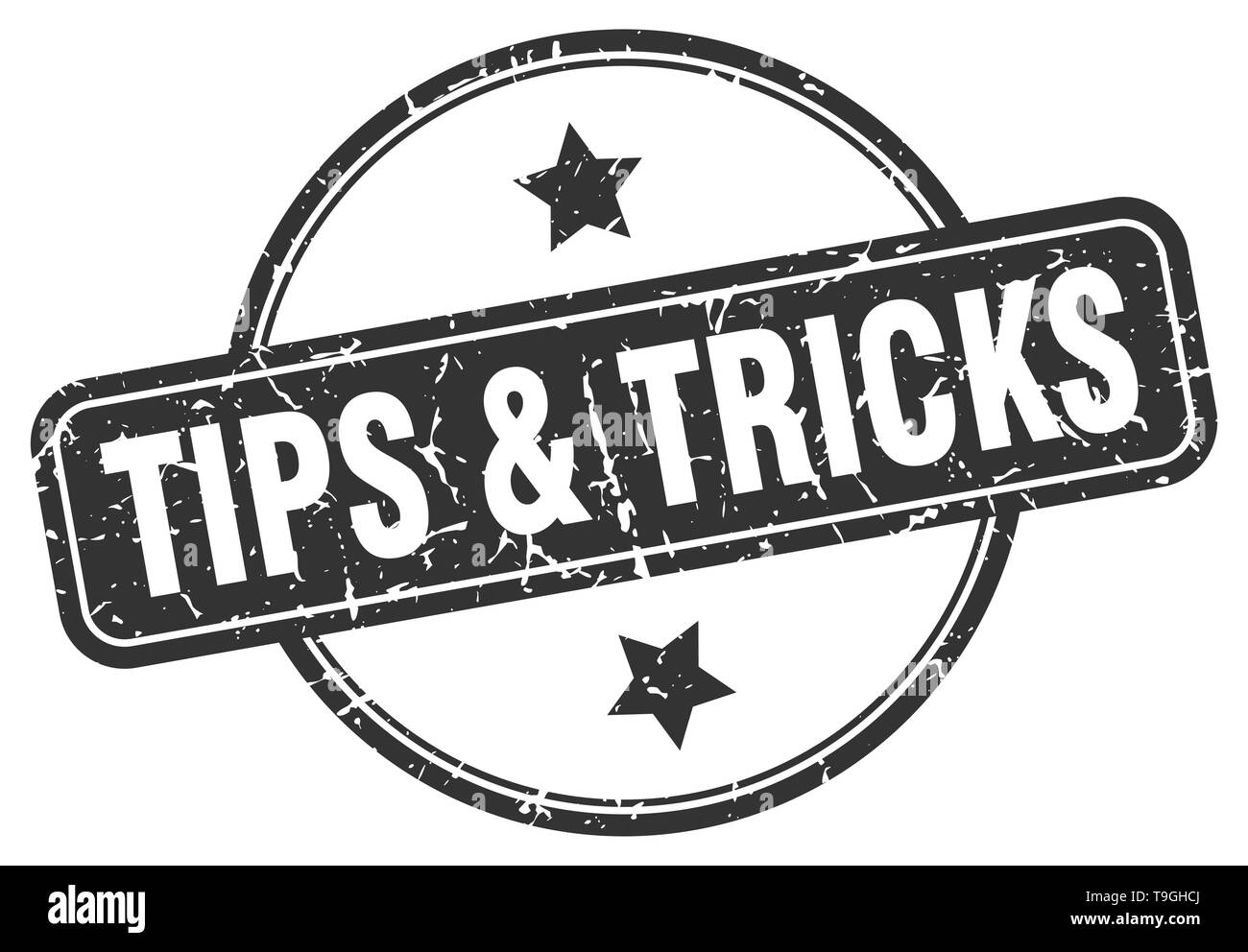 tips & tricks round vintage grunge stamp Stock Vector Image & Art - Alamy
