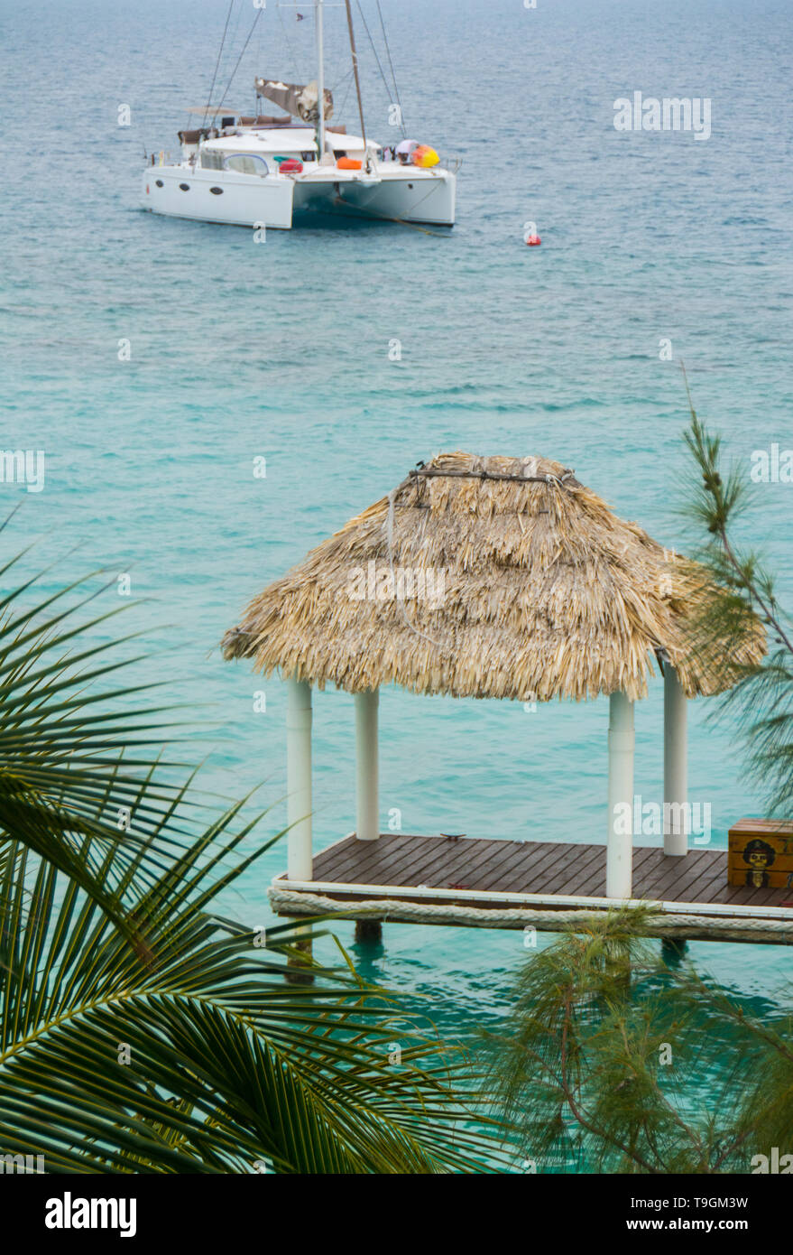 King Lewey's Island Resort, Belize Stock Photo - Alamy