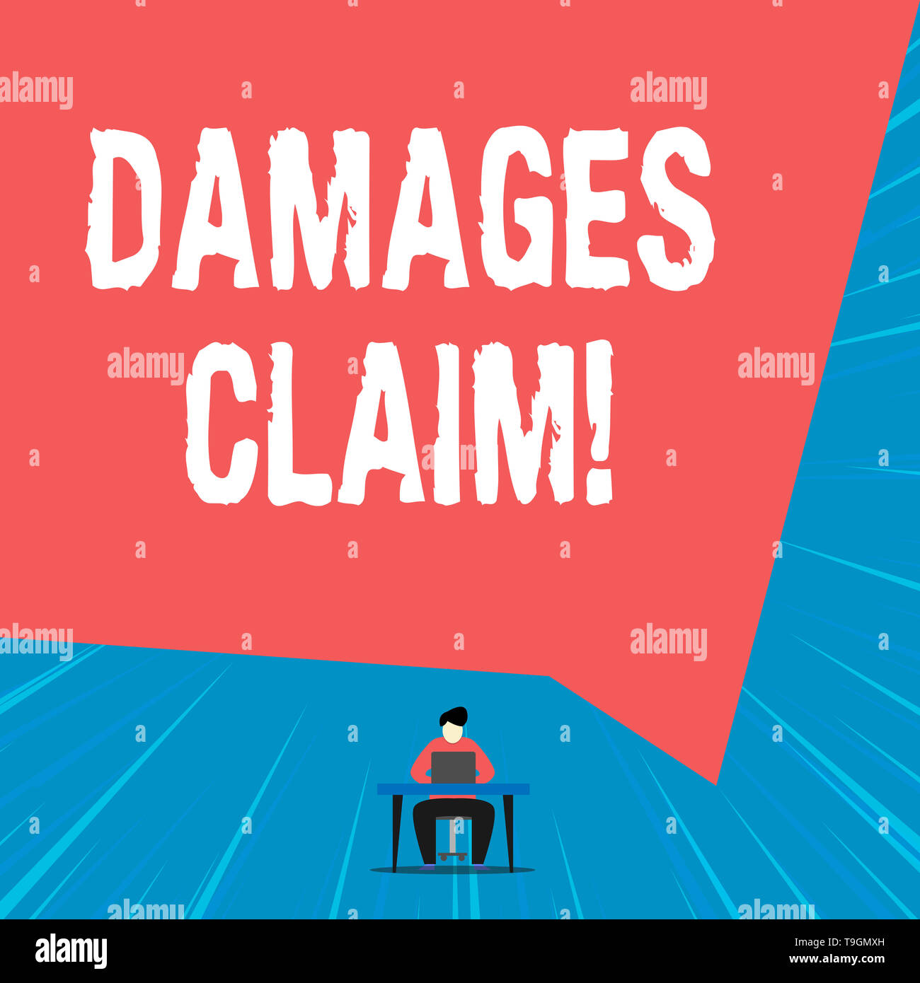 Compensation For Damage Sign Text sign showing Damages Claim. Business photo showcasing Deanalysisd ...