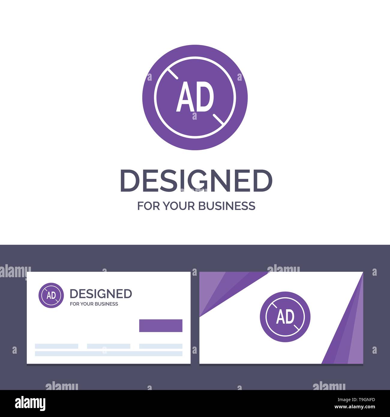 Creative Business Card and Logo template Ad, Blocker, Ad Blocker, Digital Vector Illustration Stock Vector