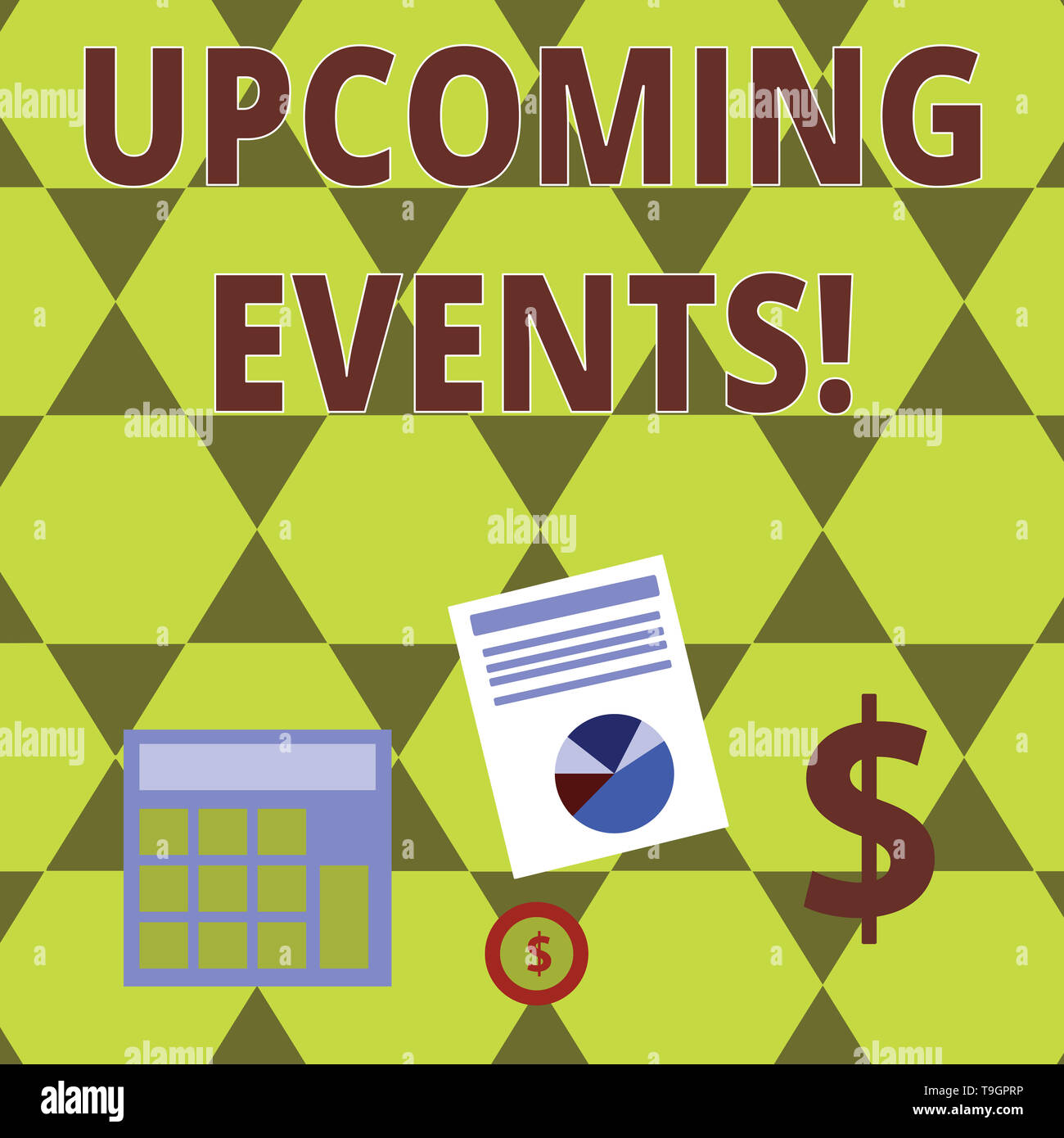 Word writing text Upcoming Events. Business photo showcasing thing that ...