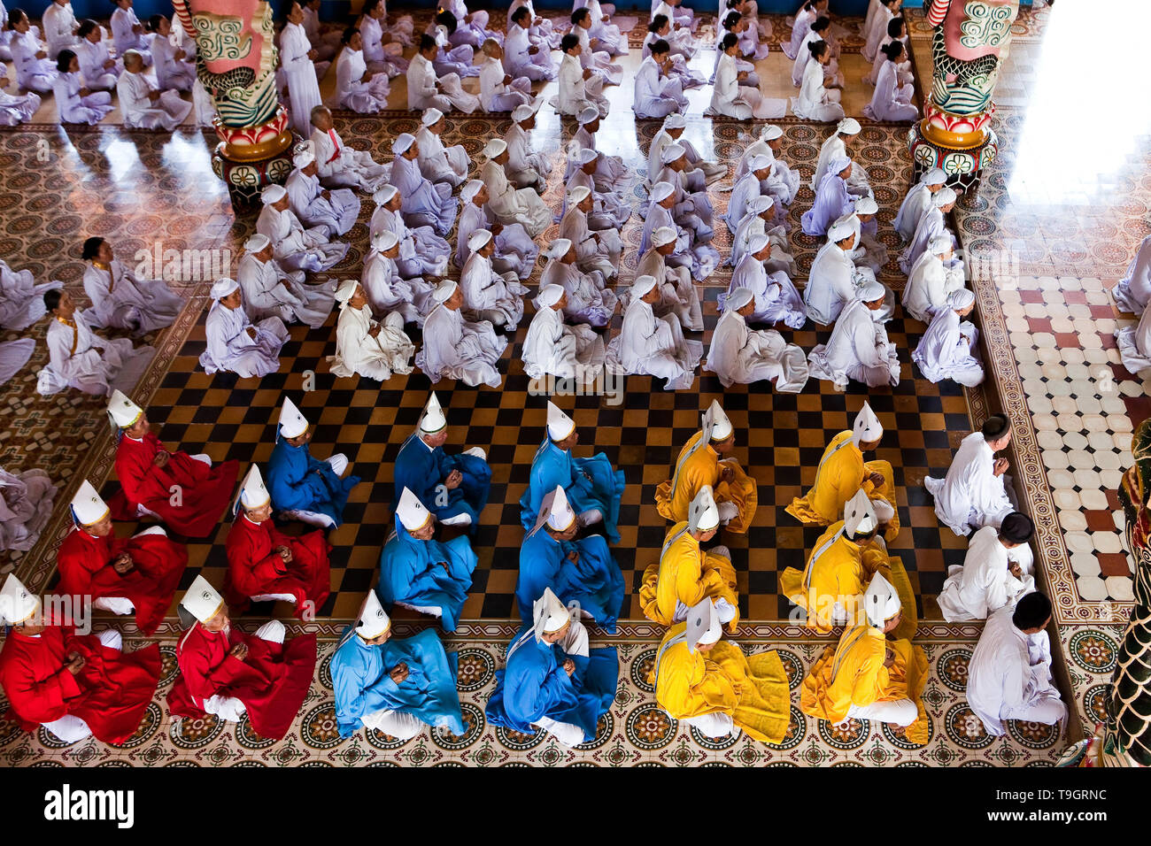 Cao Dai Temple, Vietnam Stock Photo