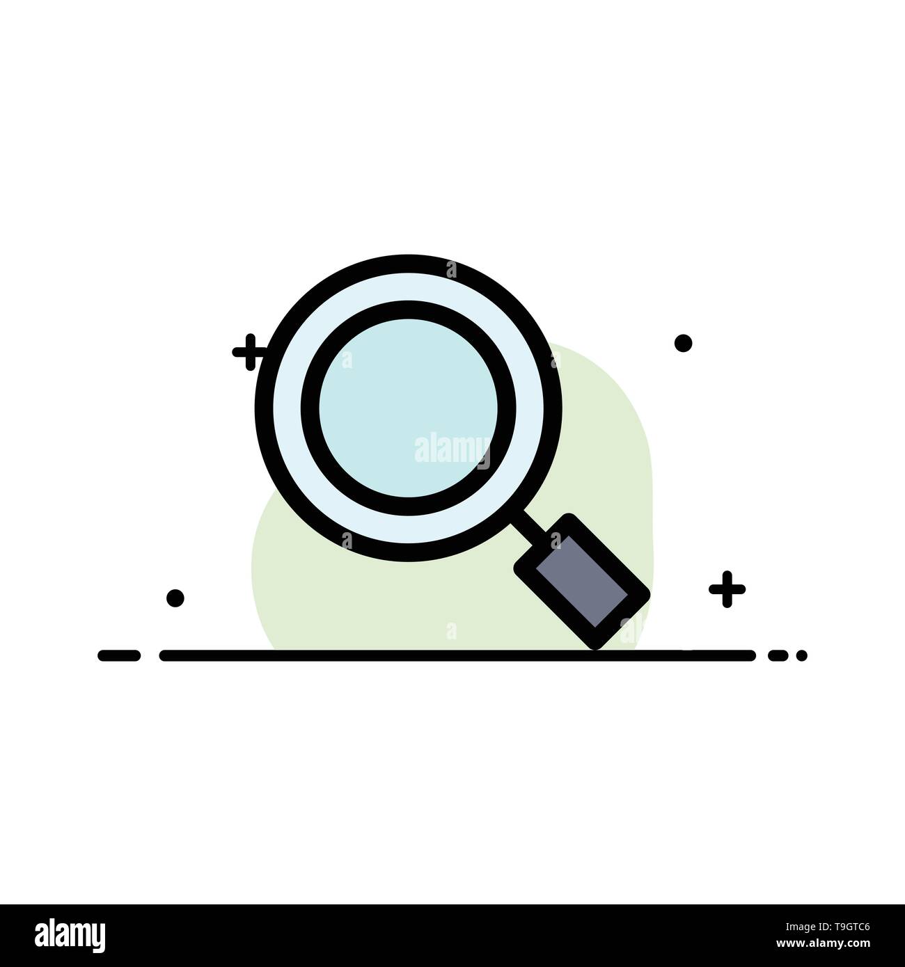General Magnifier Magnify Search Business Flat Line Filled Icon