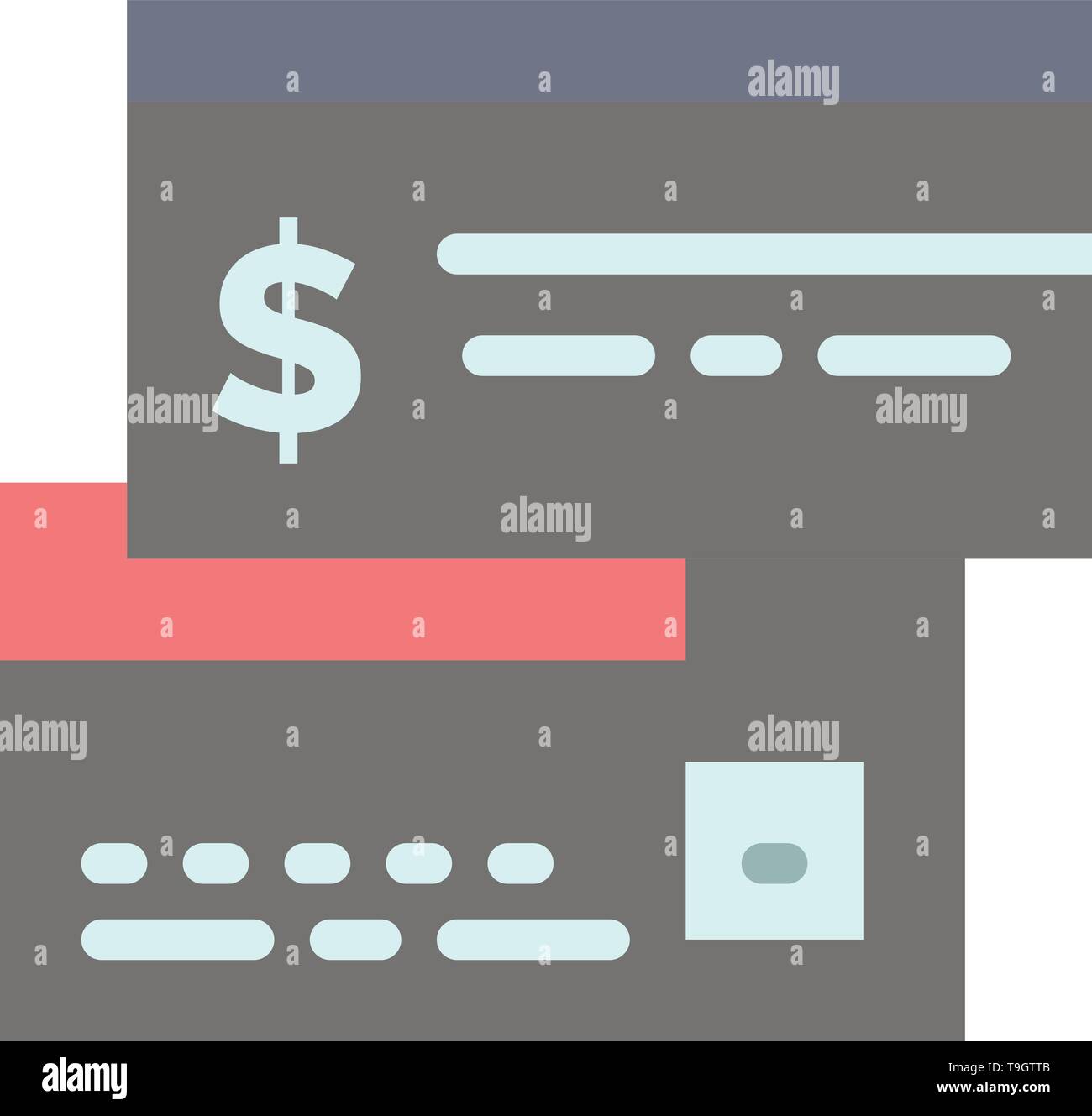 Direct Payment, Card, Credit, Debit, Direct Flat Color Icon. Vector ...