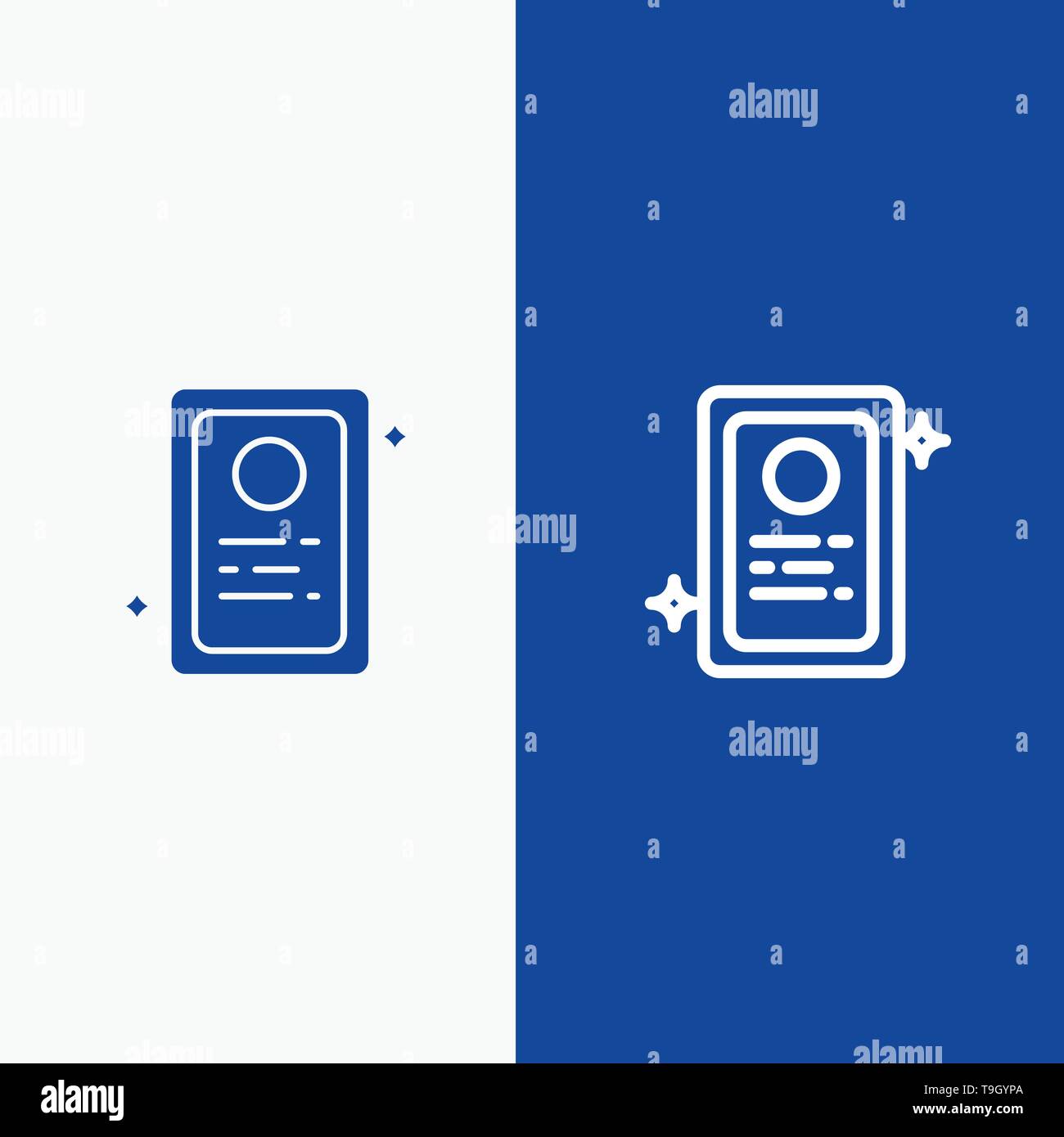 Assignment Job Application Test Line And Glyph Solid Icon Blue