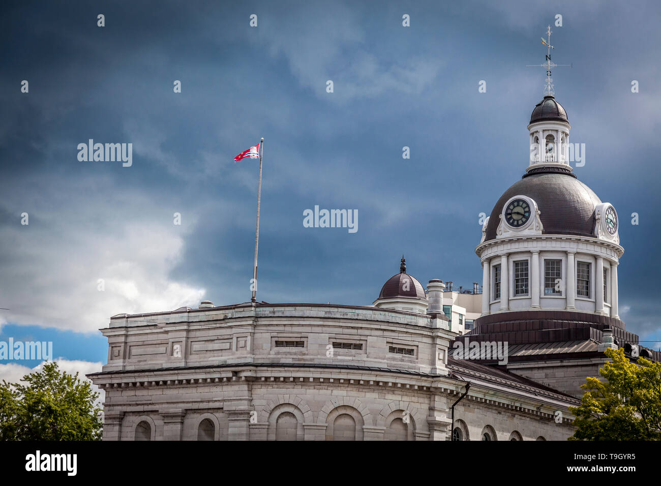 Kingston, Ontario, Canada Clock tower of the city hall of Kingston known as the 'Limestone