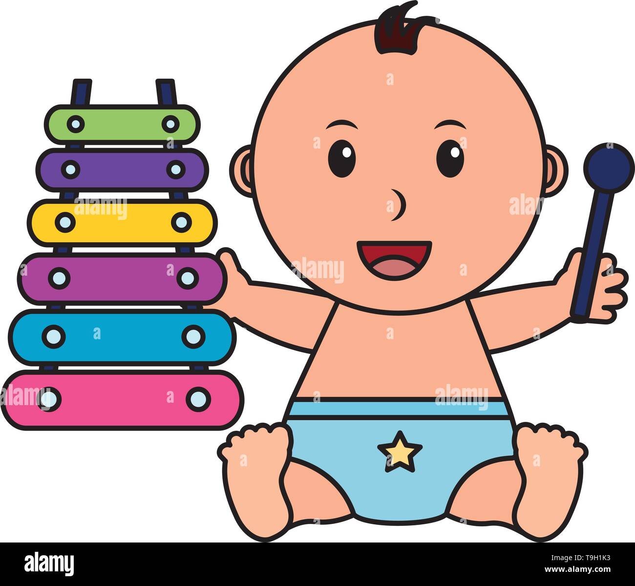 baby boy toys Stock Vector Image & Art - Alamy