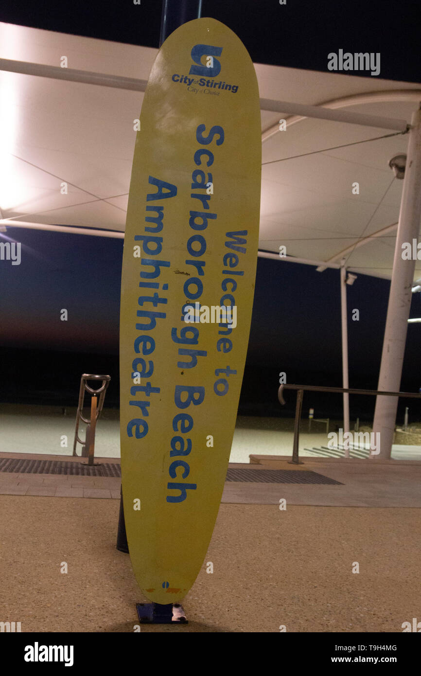 Surfboard Scarborough Beach, Perth, Western Australia, Australia Stock