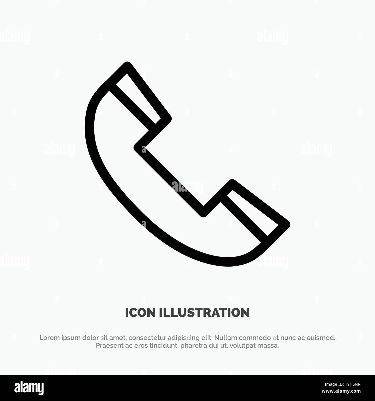 Call, Contact, Phone, Telephone Line Icon Vector Stock Vector Image