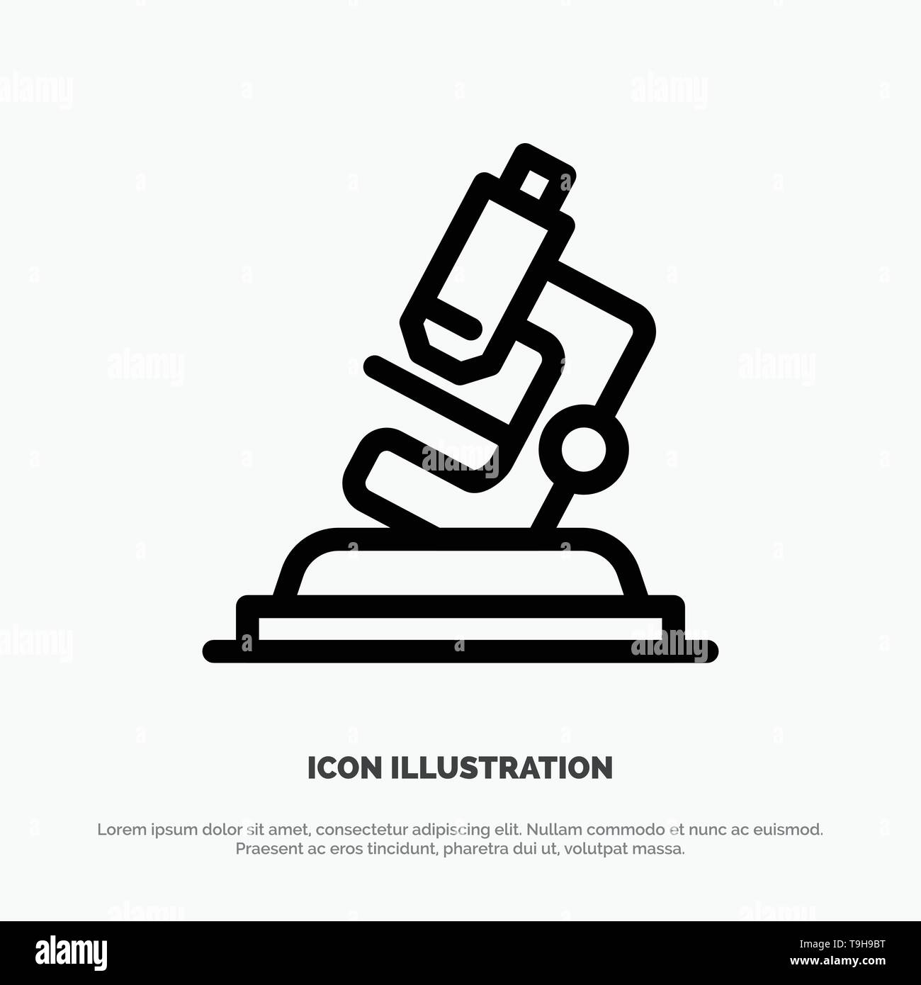 Lab, Microscope, Science, Zoom Vector Line Icon Stock Vector Image ...