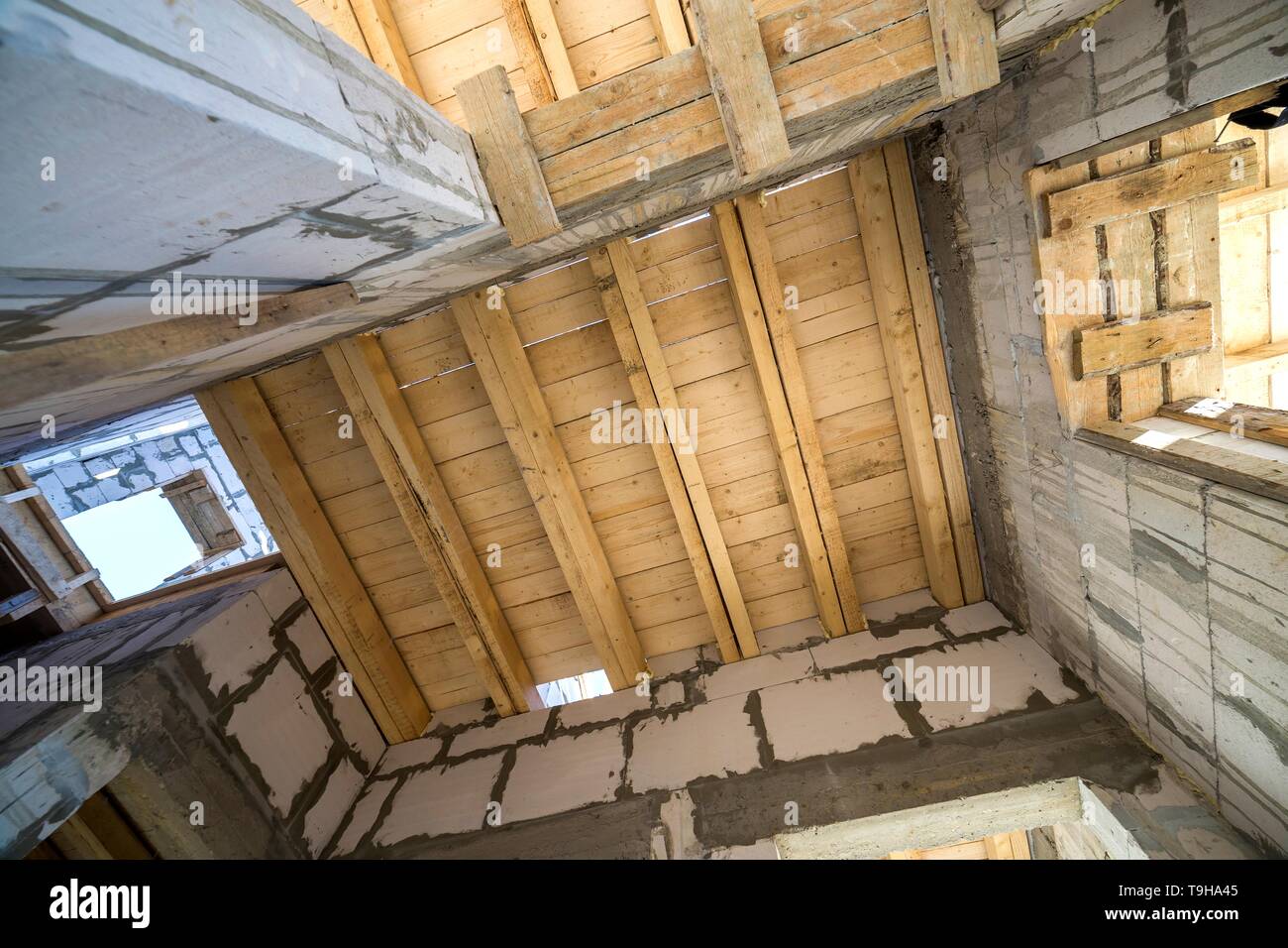 Close Up Detail Of House Room Interior Under Construction And