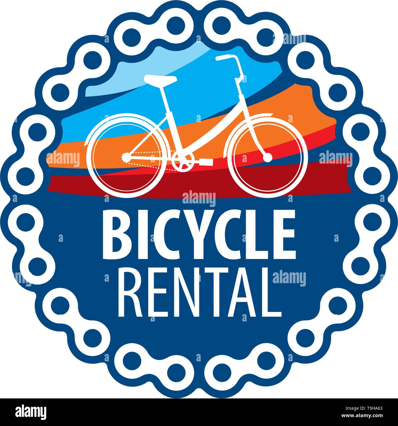 Logo for Bicycle rental. Vector illustration on white background Stock ...