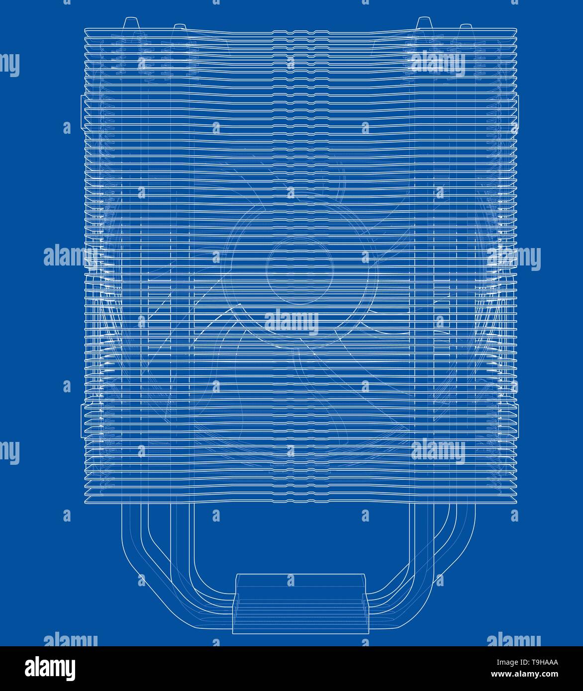 Cpu Coller Concept. Vector Stock Vector