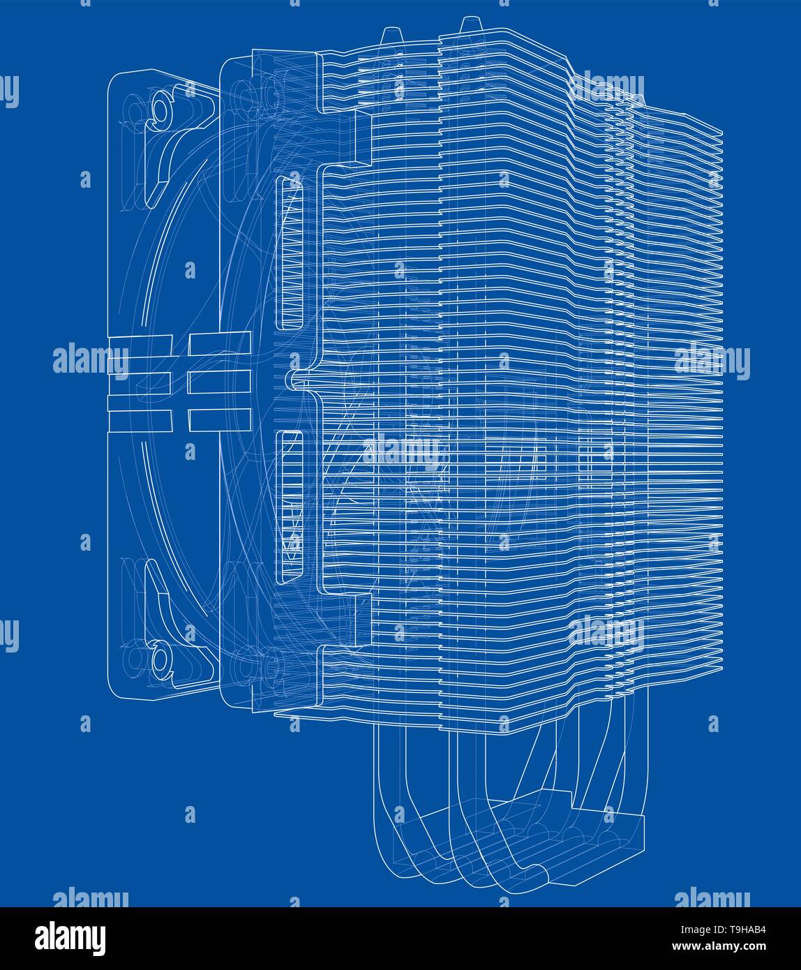 Cpu Coller Concept. Vector Stock Vector