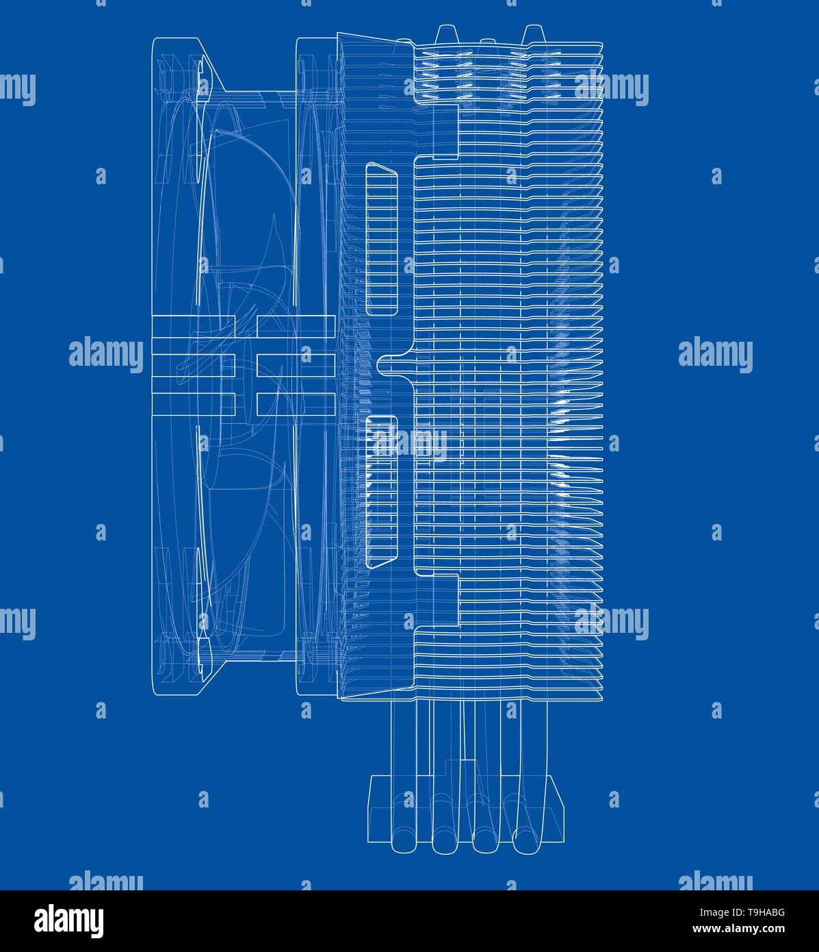 Cpu Coller Concept. Vector Stock Vector