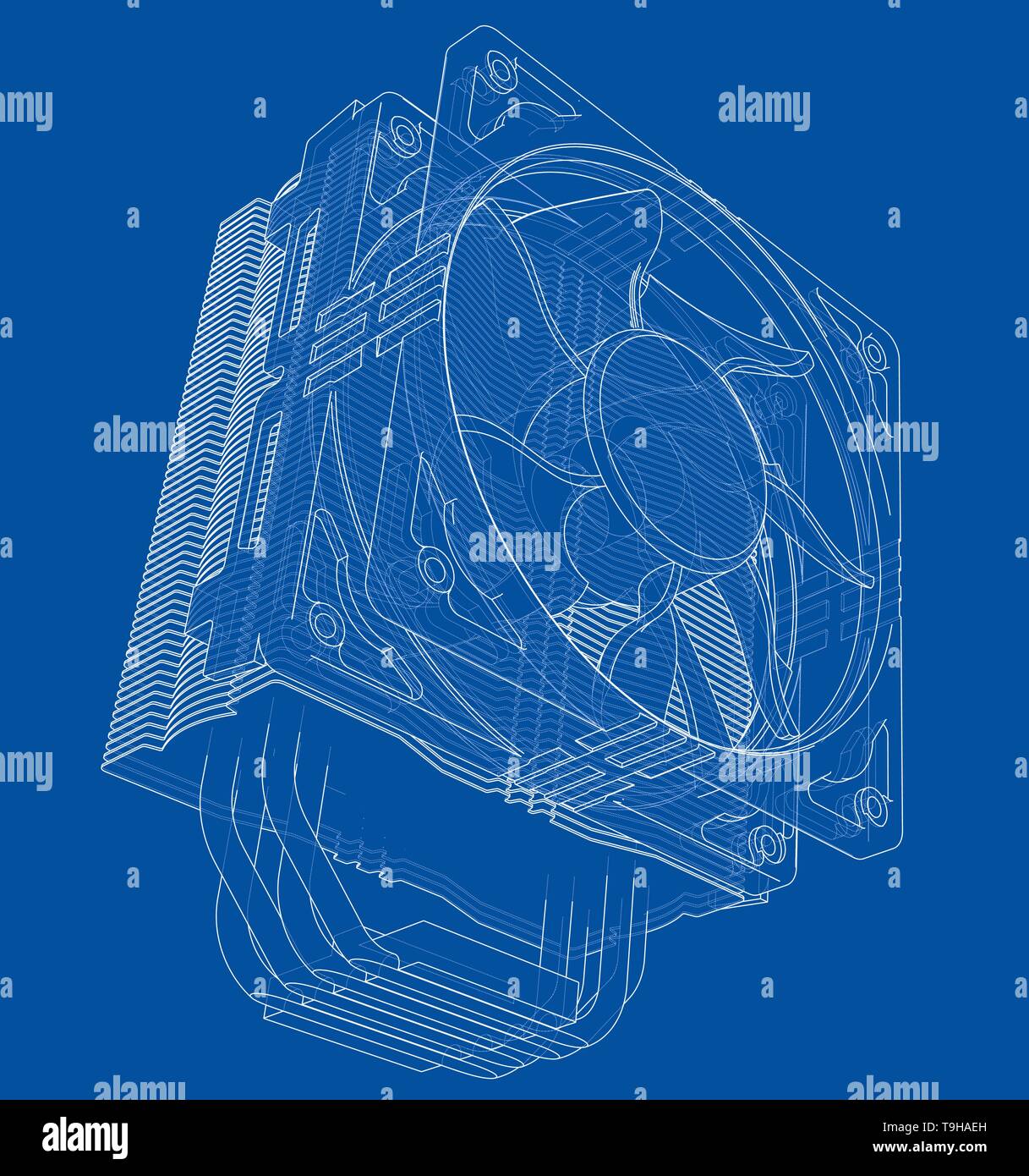 Cpu Coller Concept. Vector Stock Vector
