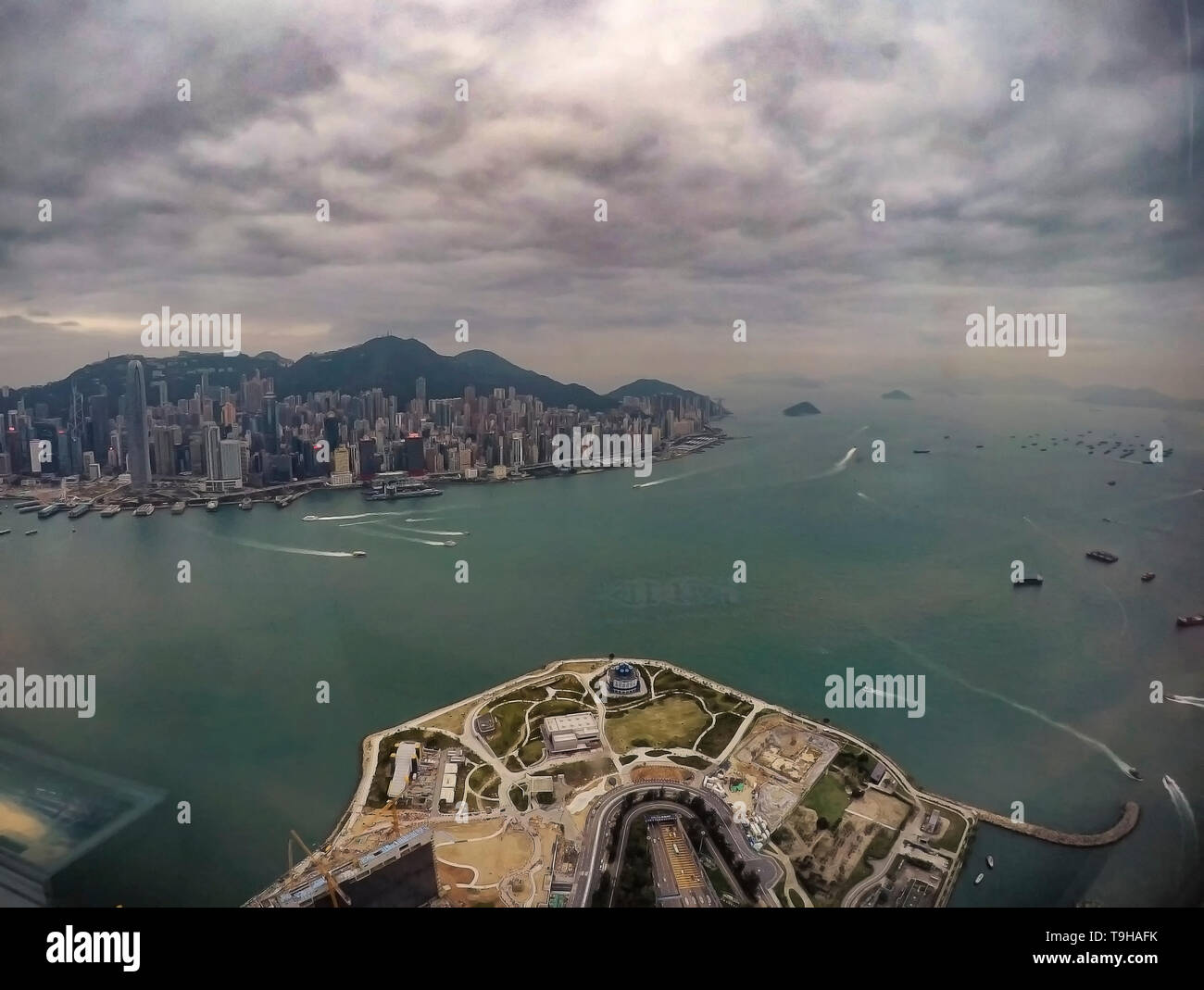 Views of Victoria Harbour and Hong Kong from above Stock Photo - Alamy