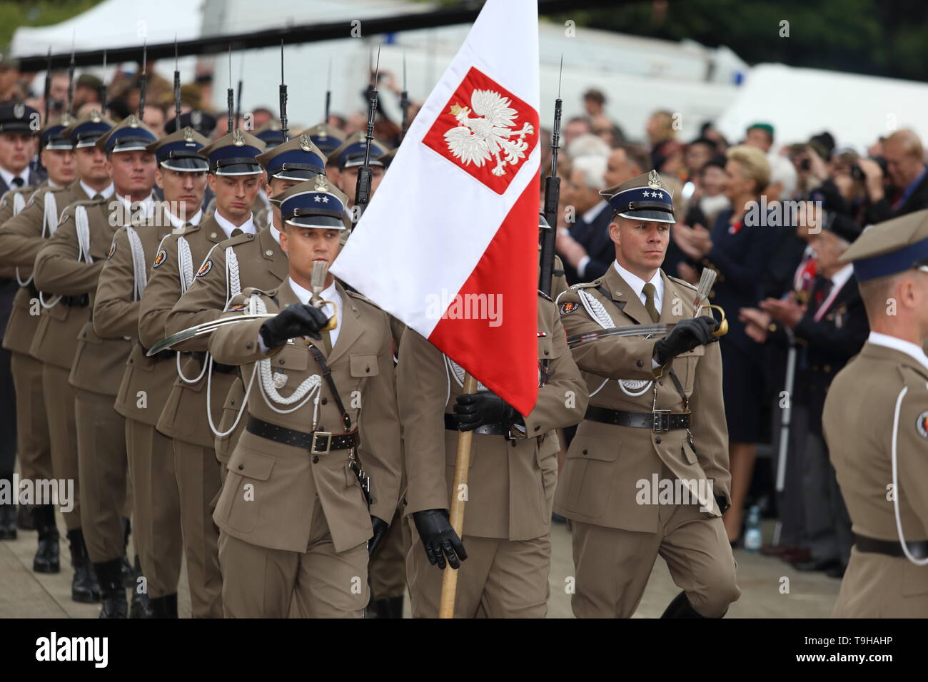 Cassino, Italy - May 18, 2019: Celebrations of the 75th anniversary of the Battle of Montecassino in the Polish military cemetery Stock Photo