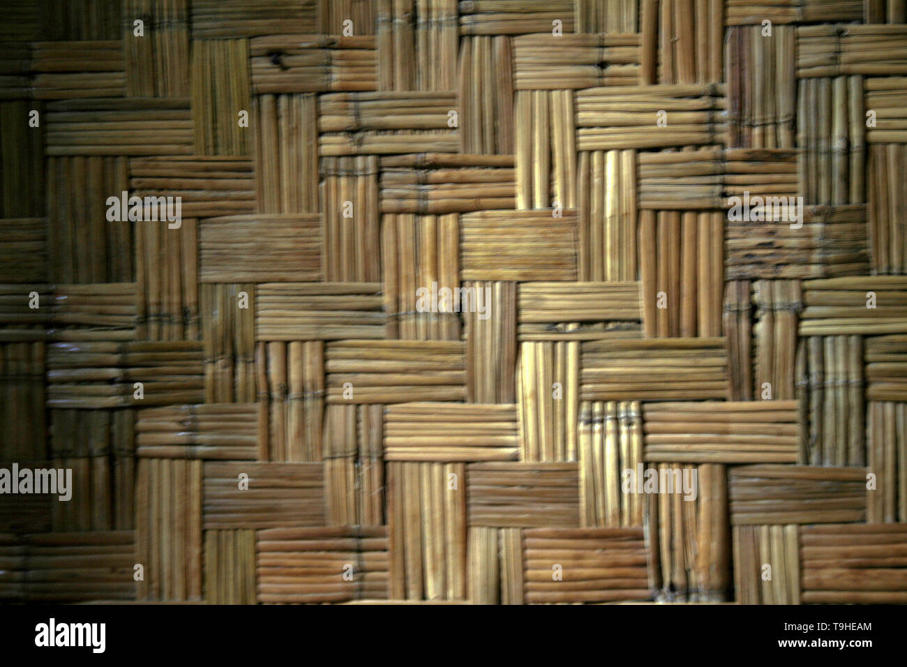 Mat made out of interwoven bamboo strips Stock Photo Alamy