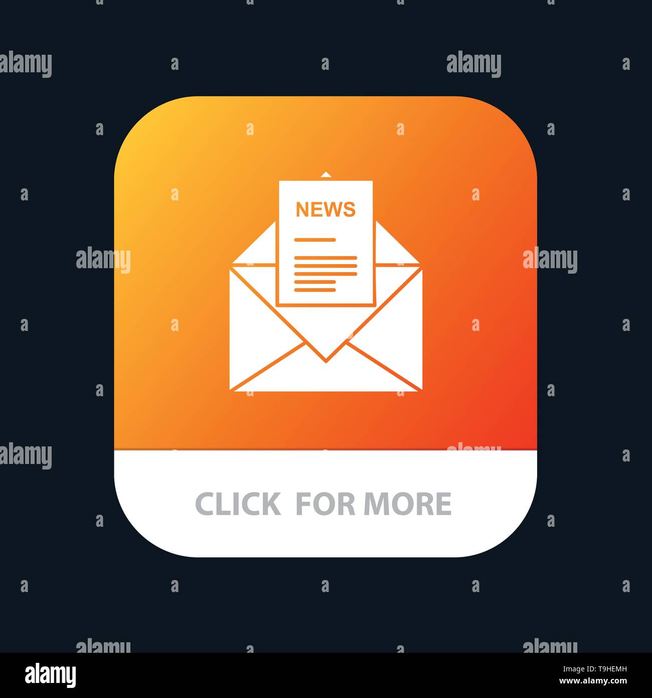 News, Email, Business, Corresponding, Letter Mobile App Button. Android