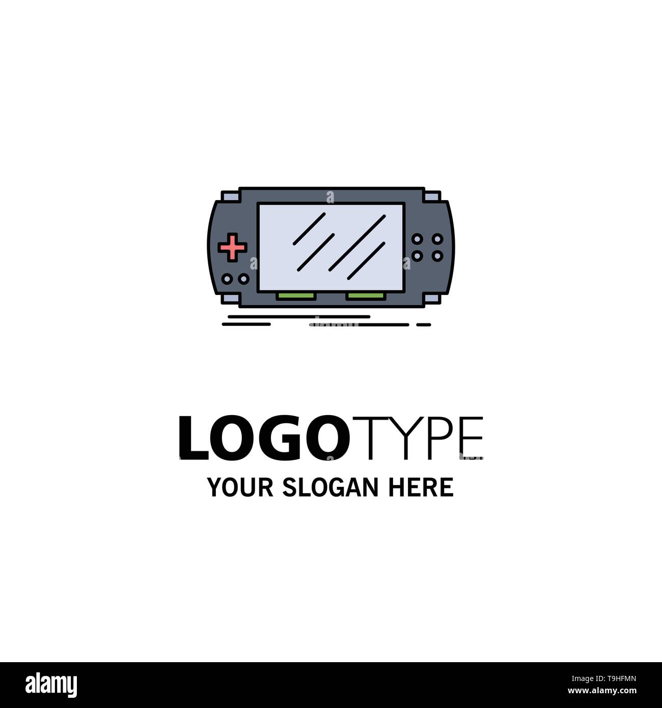Console, device, game, gaming, psp Flat Color Icon Vector Stock Vector