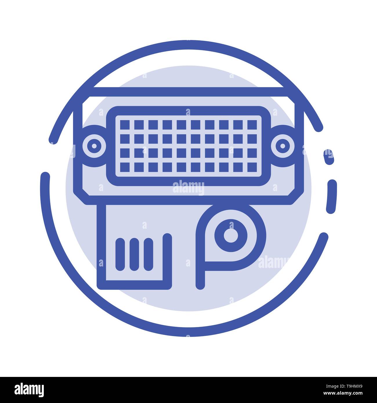 Adapter Connection Data Input Blue Dotted Line Line Icon Stock Vector Image Art Alamy