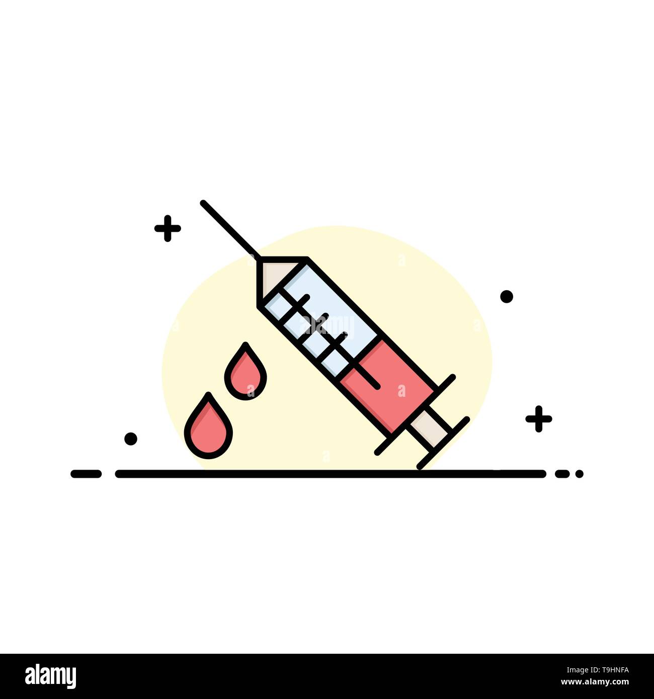 Dope, Injection, Medical, Drug Business Logo Template. Flat Color Stock
