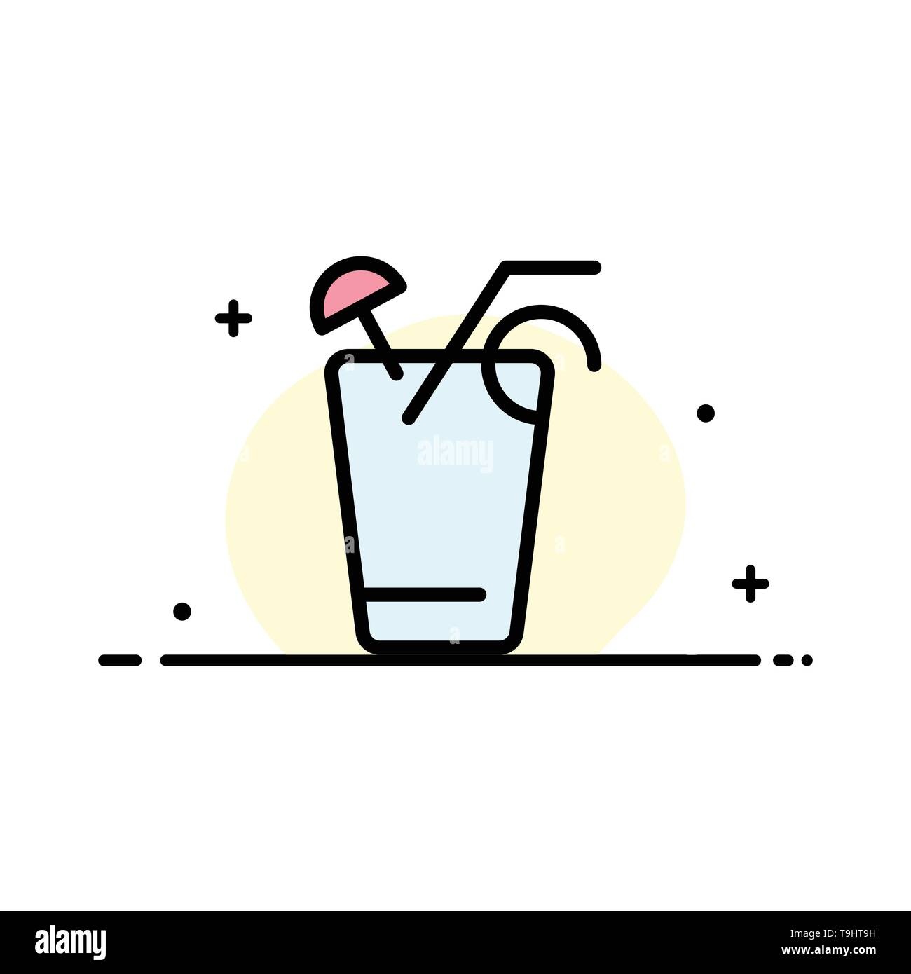 Juice Drink Food Spring Business Flat Line Filled Icon Vector Banner Template Stock Vector Image Art Alamy