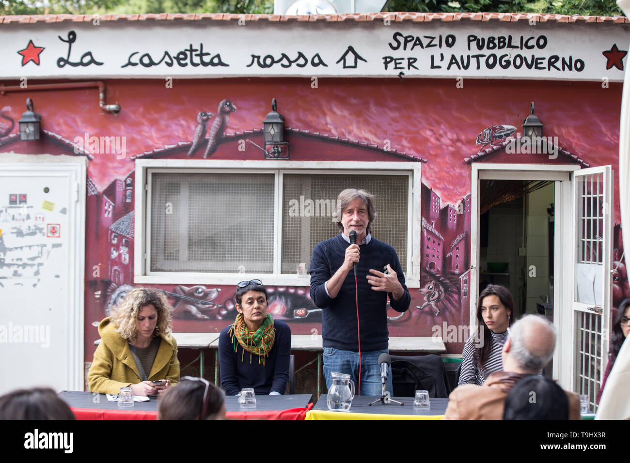 Roma, Italy. 17th May, 2019. Meeting in Casetta Rossa in the Garbatella  district of Rome with Maria Edgarda Marcucci, known as Eddi, 26-year-old  Italian girl, who fought in Syria in the Women's